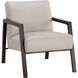 Neymar Linea Light Grey Leather Lounge Chair